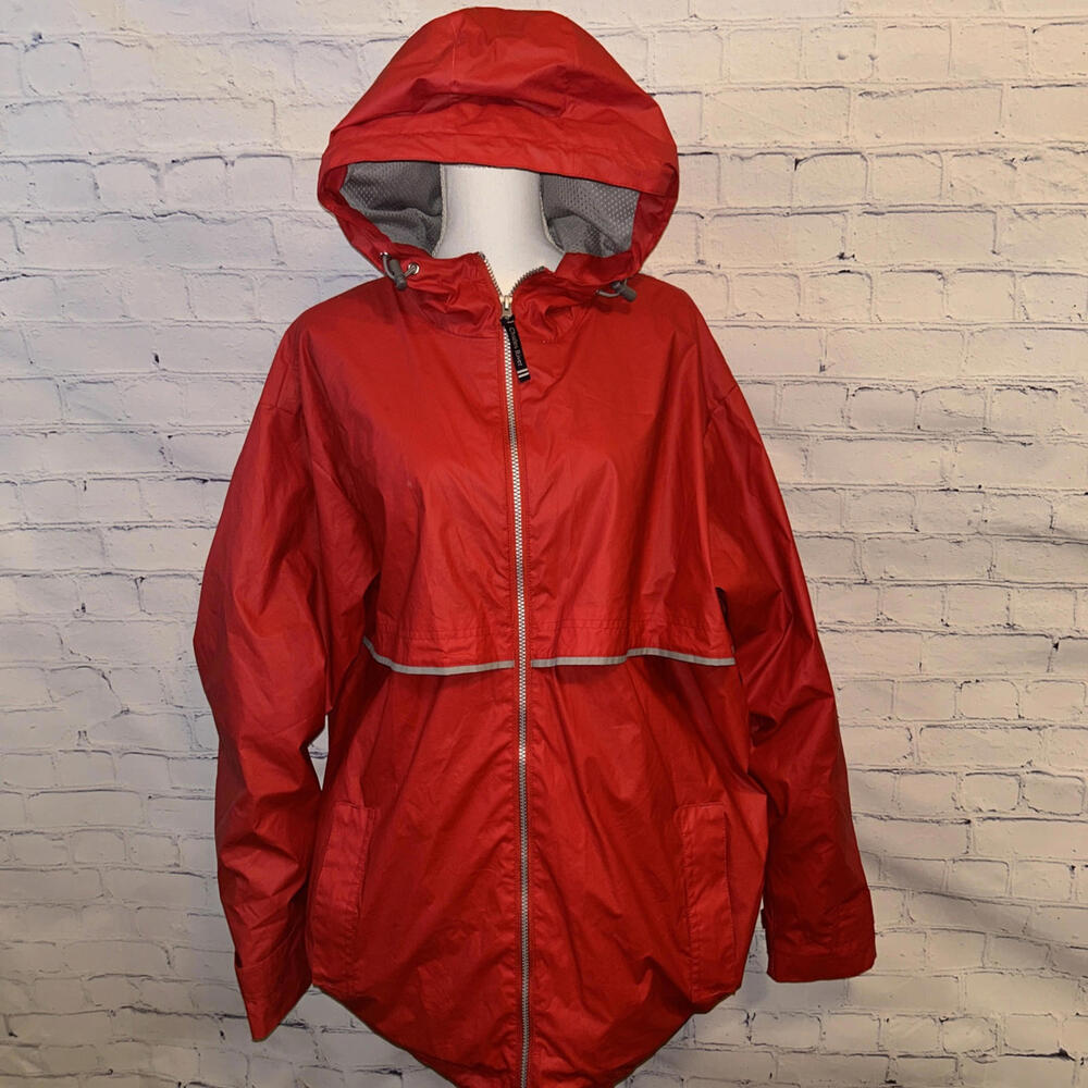 🔥🔥SOLD🔥🔥Charles River New England’s Waterproof Rain Jacket Sz XL Red Unisex